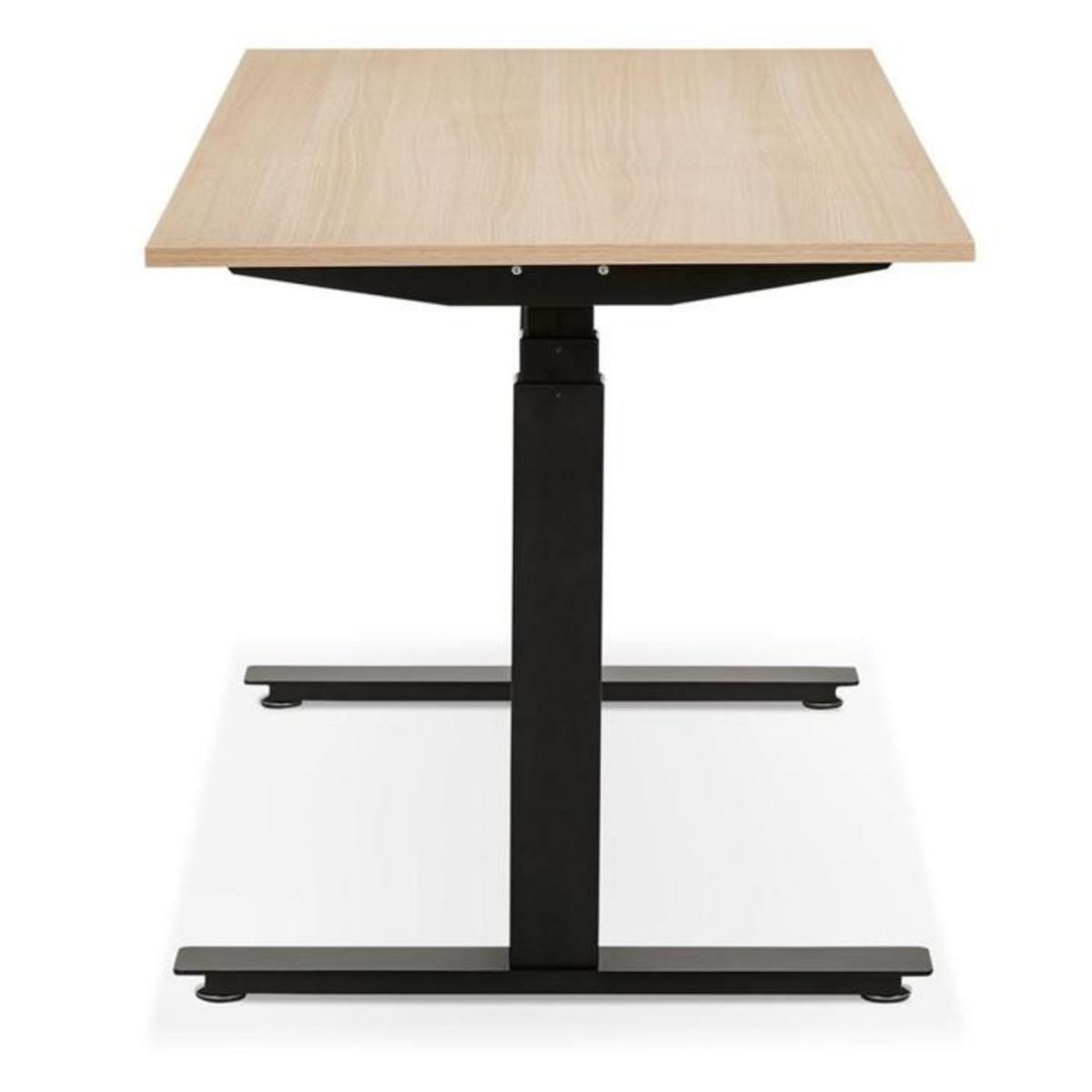 Paris Prix Bureau Ergonomique Réglable  Électrique  140cm Naturel & Noir