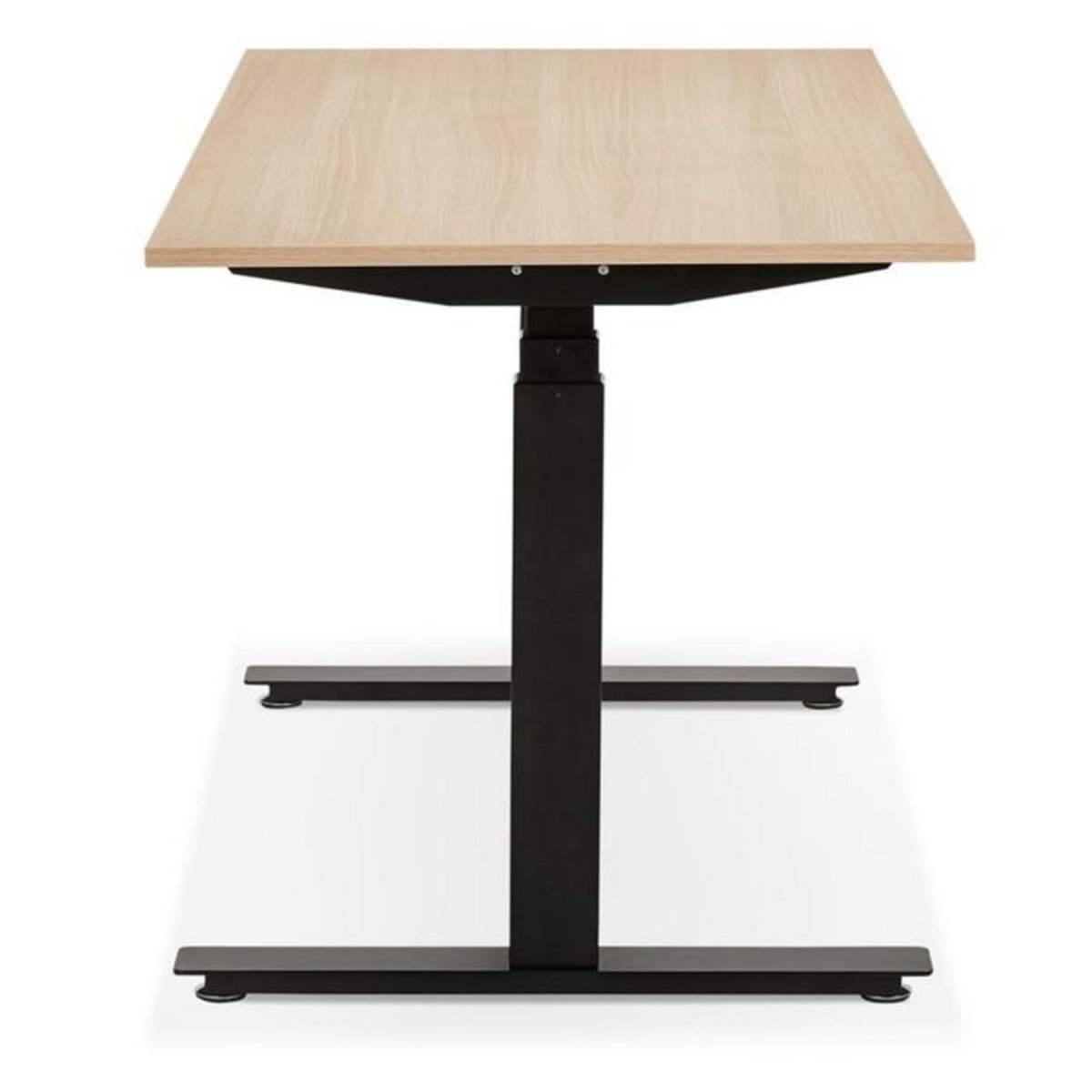 Paris Prix Bureau Ergonomique Réglable  Électrique  140cm Naturel & Noir