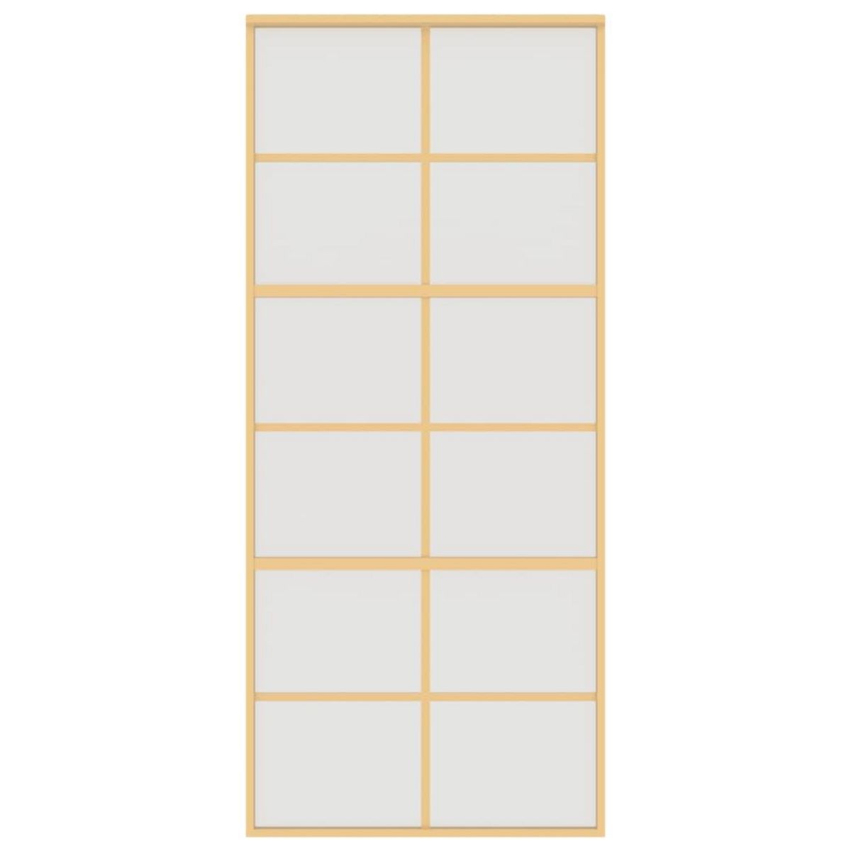 VIDAXL Porte coulissante dore 90x205 cm verre ESG depoli et aluminium