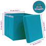 Voir la diapositive 6 : VIDAXL Boîtes de rangement et couvercles 4 pcs Bleu 32x32x32 cm Tissu