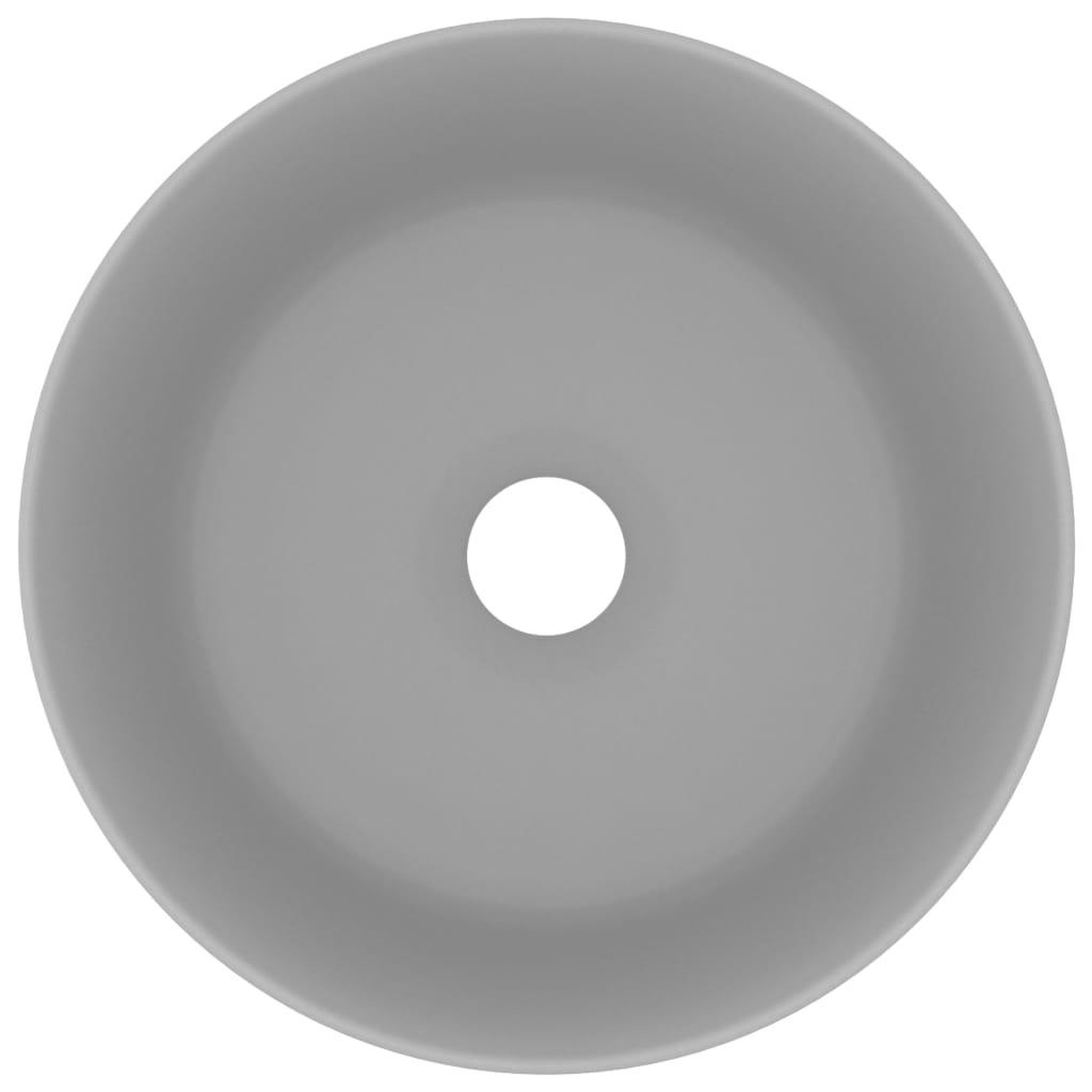Voir la diapositive 3 : VIDAXL Lavabo rond de luxe Gris clair mat 40x15 cm Ceramique