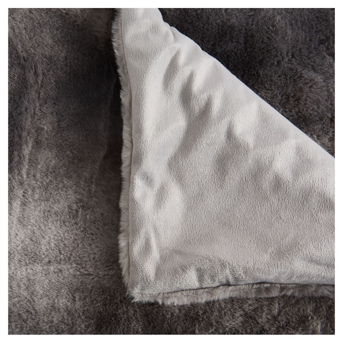 ACTUEL Plaid fantaisie effet fausse fourrure en polyester 500g/m² 