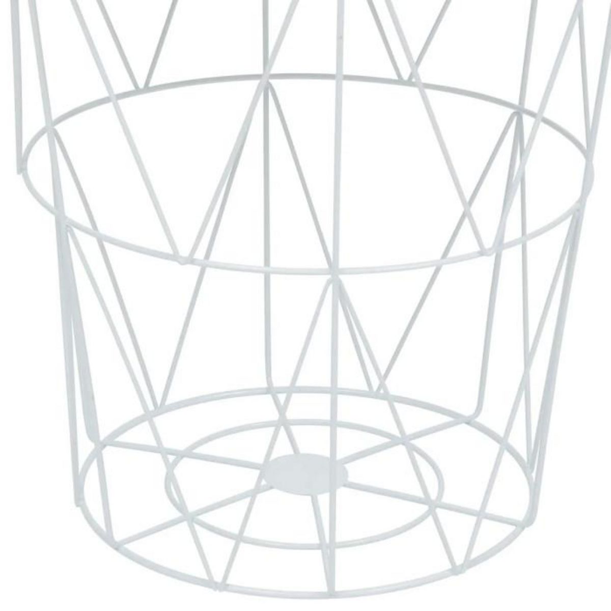 ATMOSPHERA Table d'Appoint en Métal  Kumi  40cm Blanc