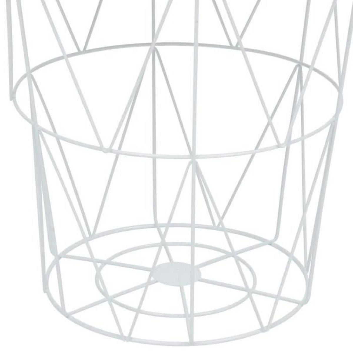 ATMOSPHERA Table d'Appoint en Métal  Kumi  40cm Blanc