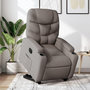 Voir la diapositive 1 : VIDAXL Fauteuil inclinable electrique taupe tissu