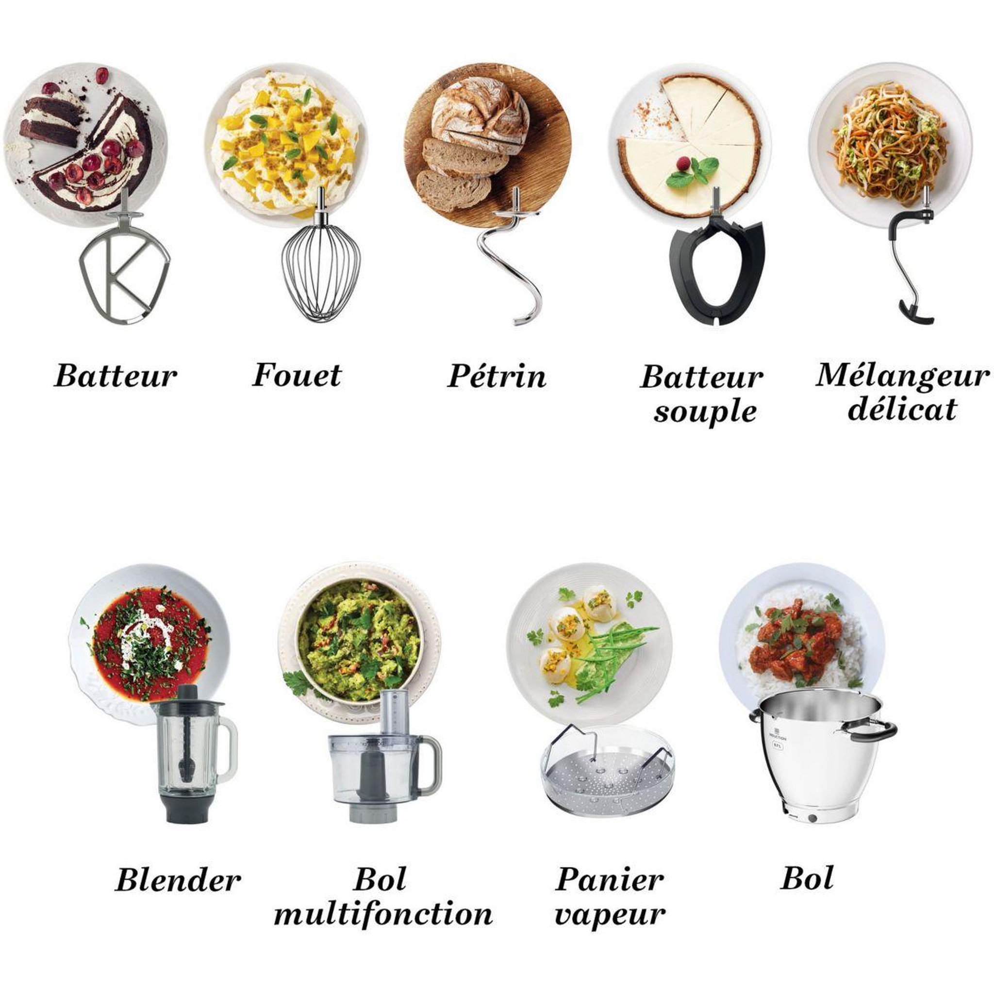 Voir la diapositive 5 : KENWOOD Robot pâtissier Cooking Chef Experience KCL95.429SI