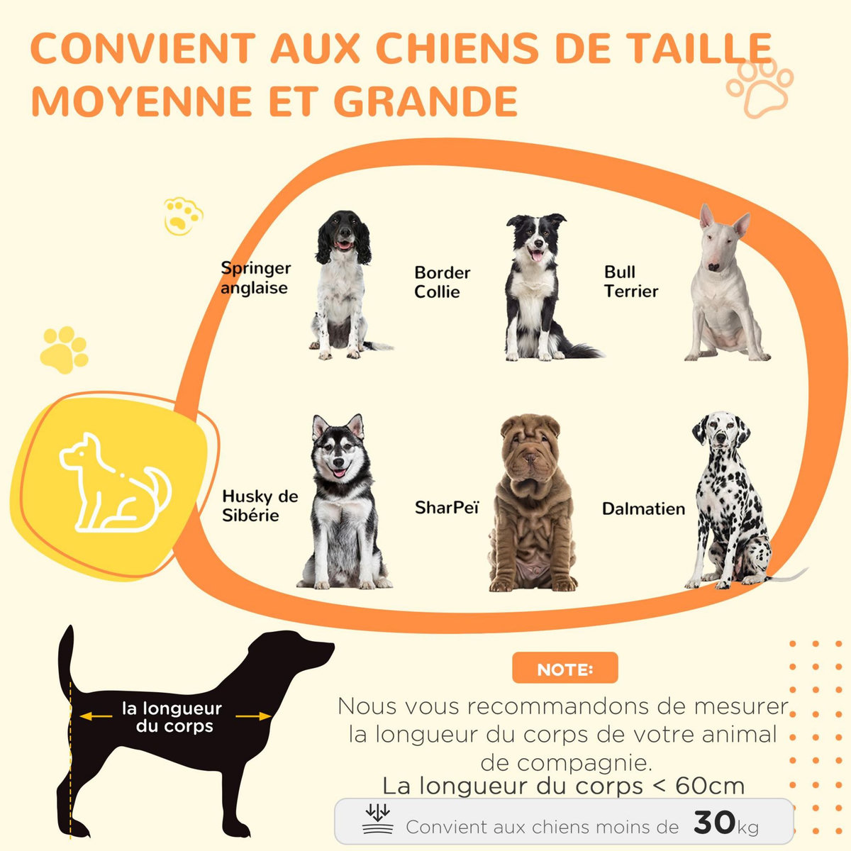 PAWHUT Cage pour chien sur roulettes 2 portes verrouillables - support gamelle, plateau amovible - acier noir