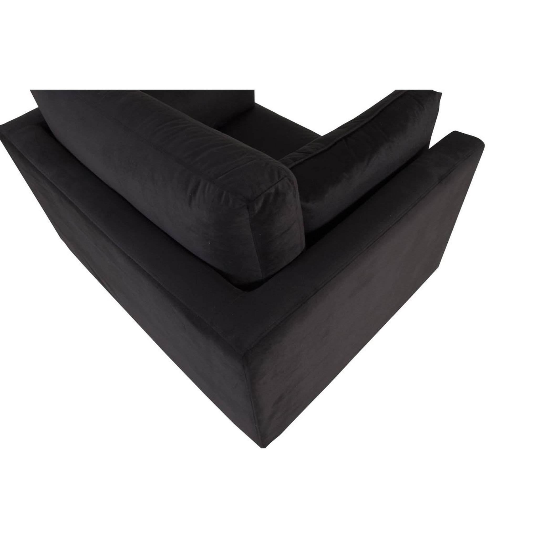 Voir la diapositive 6 : Paris Prix Fauteuil design en velours  boom  110cm noir & or