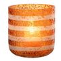 Voir la diapositive 2 : Paris Prix Photophore Design en Verre  Lignes  15cm Orange