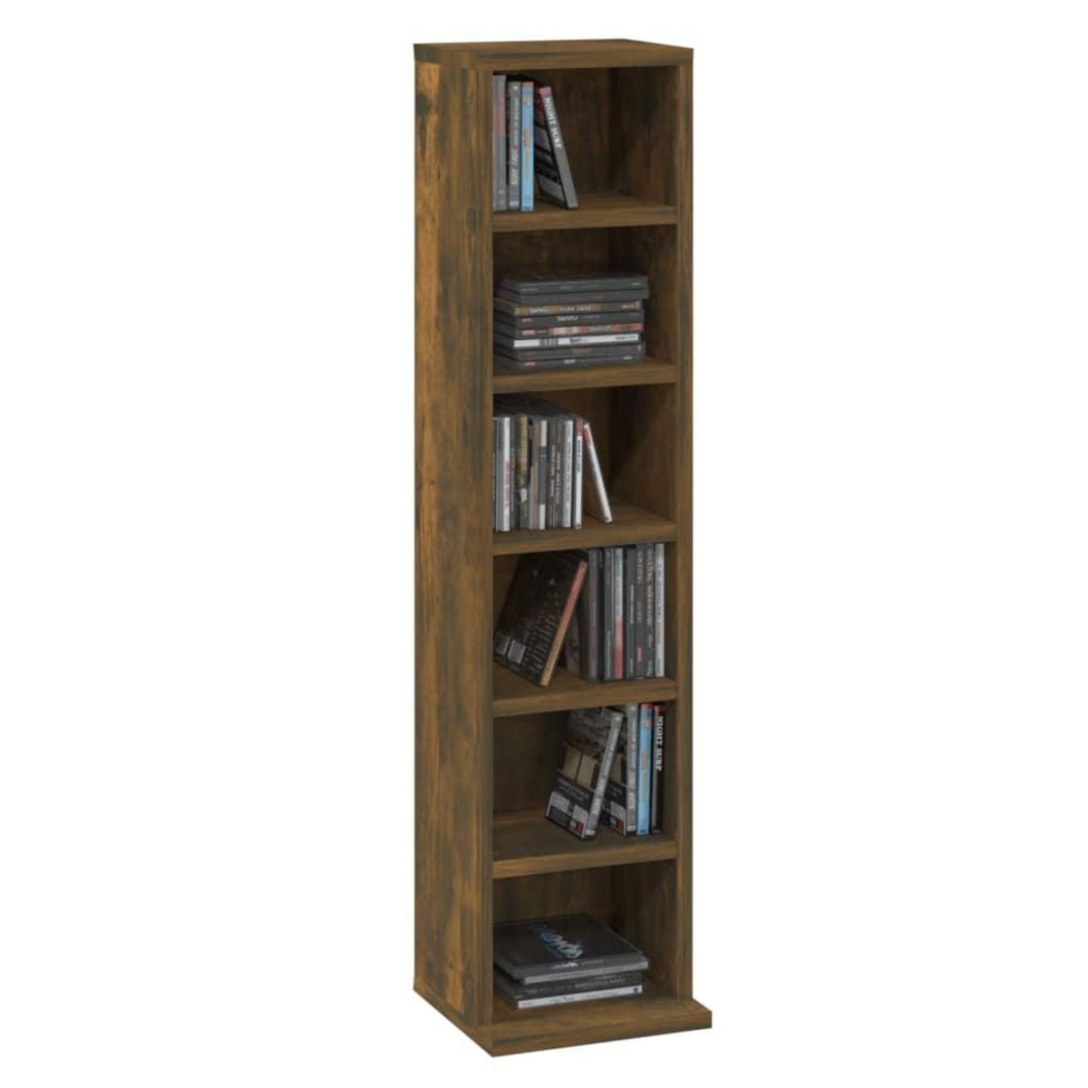 VIDAXL Armoire a CD Chene fume 21x20x88 cm Bois d'ingenierie