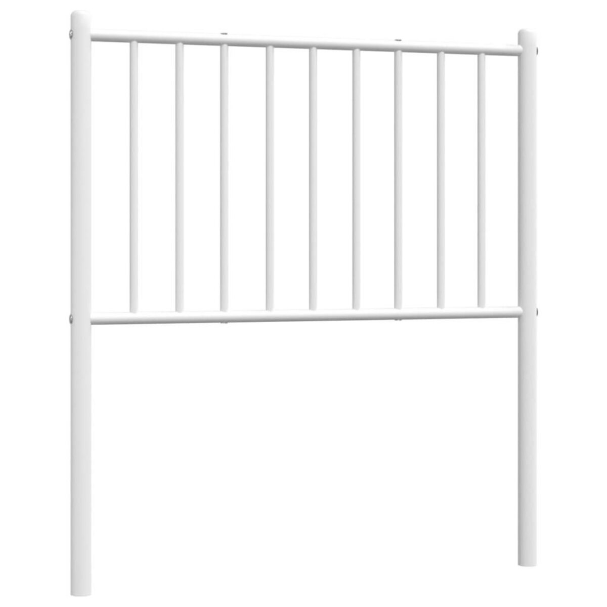 VIDAXL Tete de lit metal blanc 80 cm