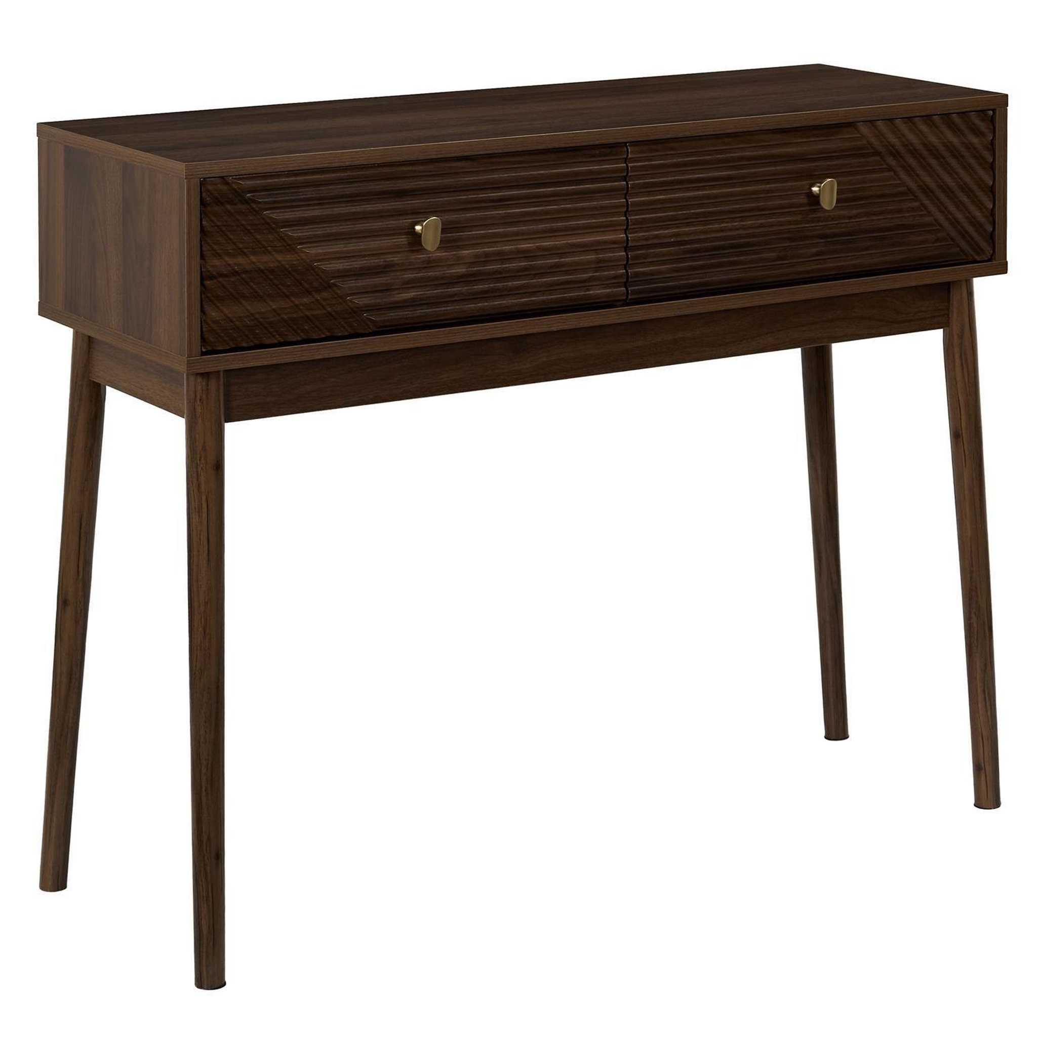 The Home Deco Factory Console 2 tiroirs effet noyer tiffany - marron