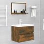 Voir la diapositive 5 : VIDAXL Miroir de bain Chene fume 60x10,5x37 cm Bois d'ingenierie