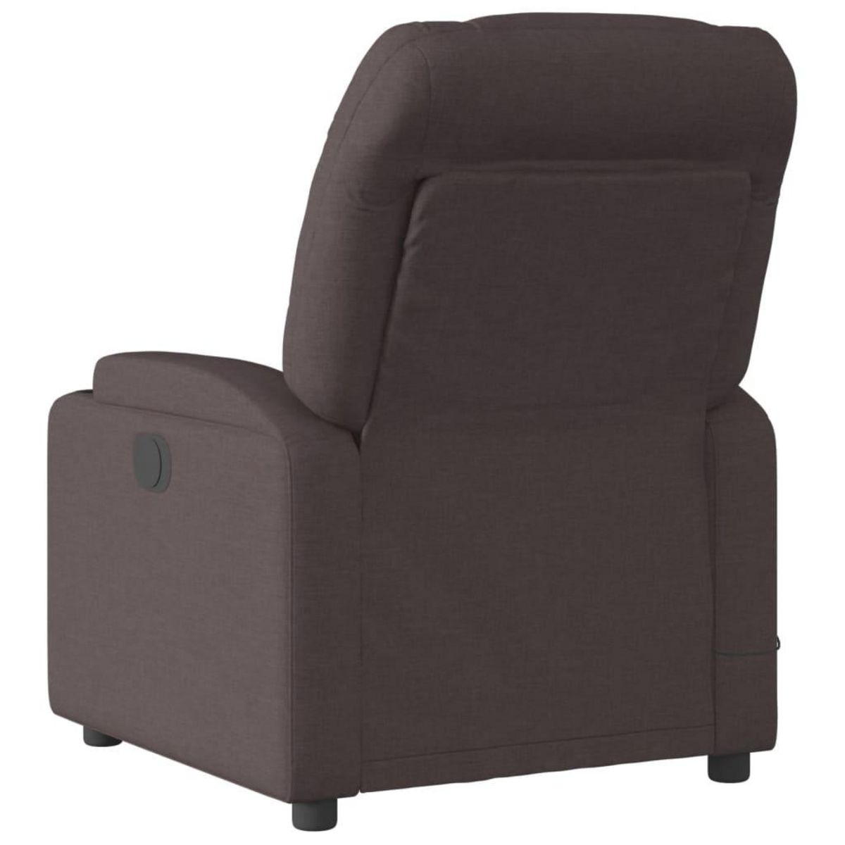 VIDAXL Fauteuil de massage inclinable electrique Marron fonce Tissu