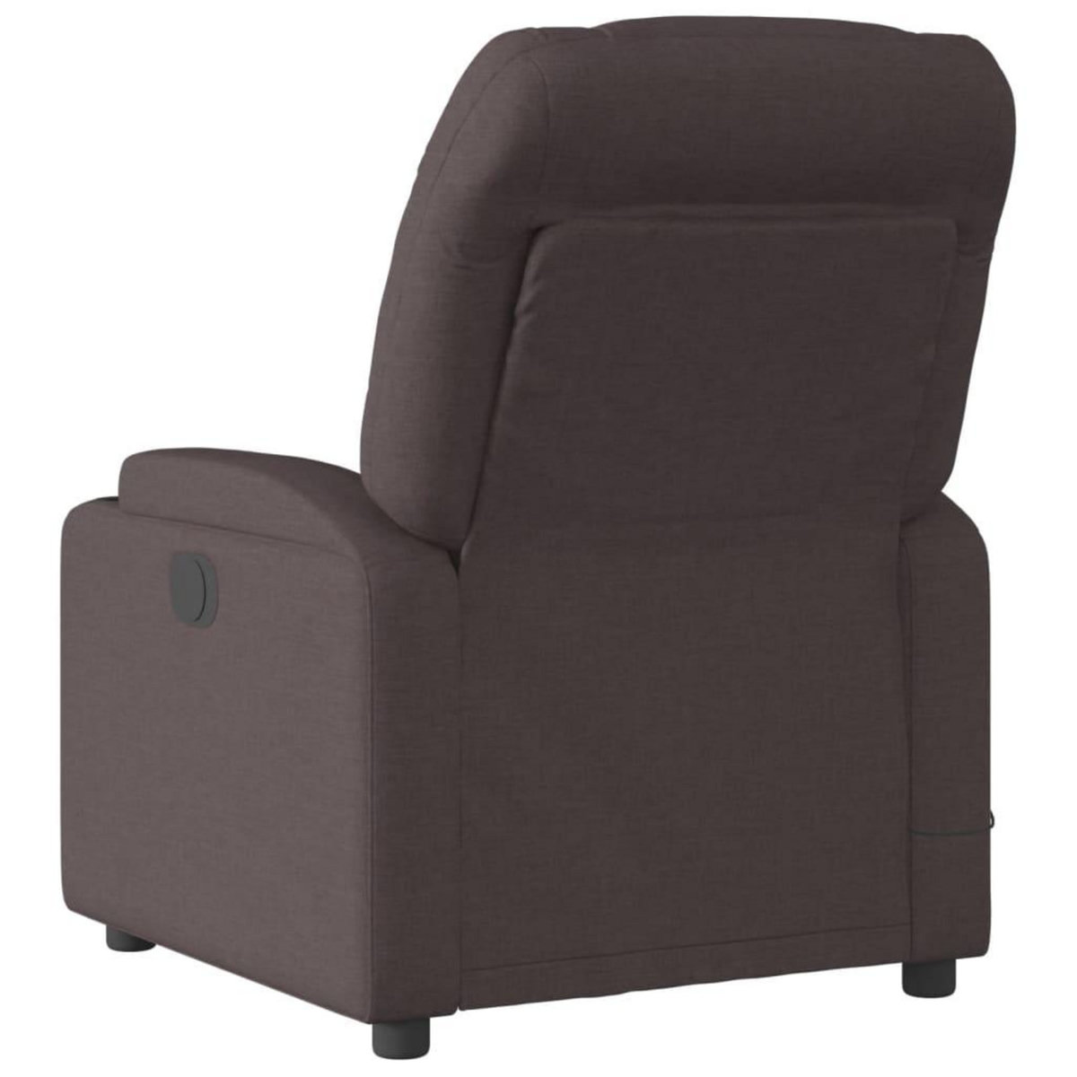 VIDAXL Fauteuil de massage inclinable electrique Marron fonce Tissu