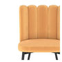 Voir la diapositive 6 : MAISON PAVANE Lot de 2 chaises en velours jaune et pieds en métal-Rosy
