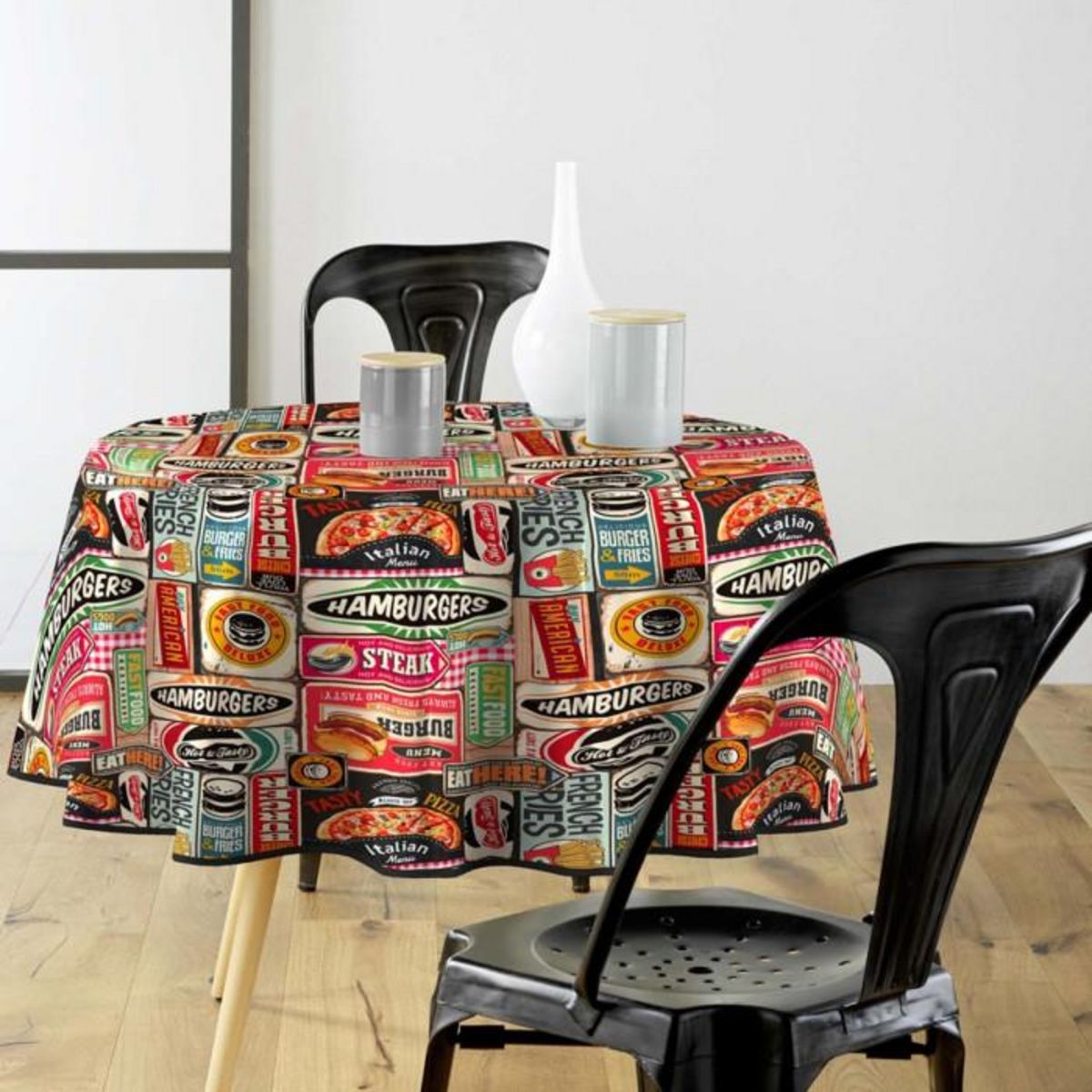 Paris Prix Nappe Toile Cirée Ronde  Americano  160cm Multicolore