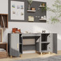 Voir la diapositive 3 : VIDAXL Bureau Sonoma gris 140x50x75 cm Bois d'ingenierie
