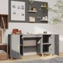 Voir la diapositive 3 : VIDAXL Bureau Sonoma gris 140x50x75 cm Bois d'ingenierie
