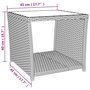Voir la diapositive 5 : VIDAXL Ensemble a manger de jardin 3 pcs coussins gris resine tressee