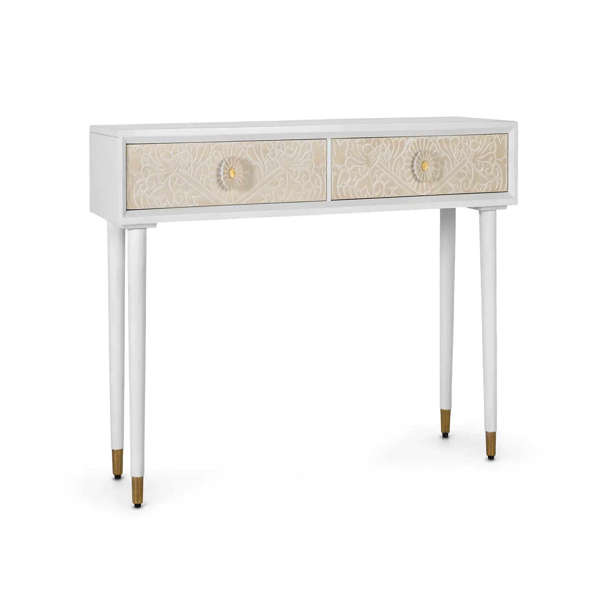 Voir la diapositive 2 : GINER Y COLOMER SL Console en bois de manguier 140 cm style méditerranéen moderne