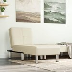 VIDAXL Chaise longue creme similicuir