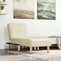 Voir la diapositive 1 : VIDAXL Chaise longue creme similicuir