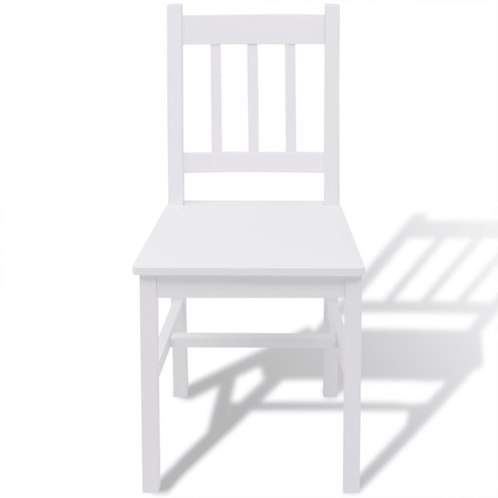 Voir la diapositive 4 : VIDAXL Jeu de salle a manger 7 pcs Pinede Blanc