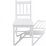 Voir la diapositive 4 : VIDAXL Jeu de salle a manger 7 pcs Pinede Blanc