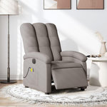 VIDAXL Fauteuil de massage inclinable electrique Taupe Tissu