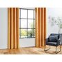 Voir la diapositive 2 : ATMOSPHERA Rideau de salon occultant 8 œillets modèle Otto - 140 x 260 cm - Ocre