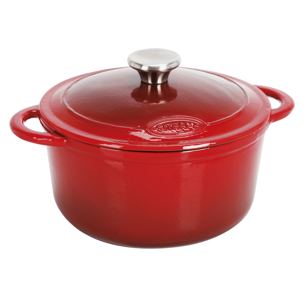 SITRAM Cocotte Ronde Tradition en fonte d'acier, bouchon inox
