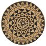 Voir la diapositive 1 : VIDAXL Tapis fait a la main Jute avec imprime noir 120 cm