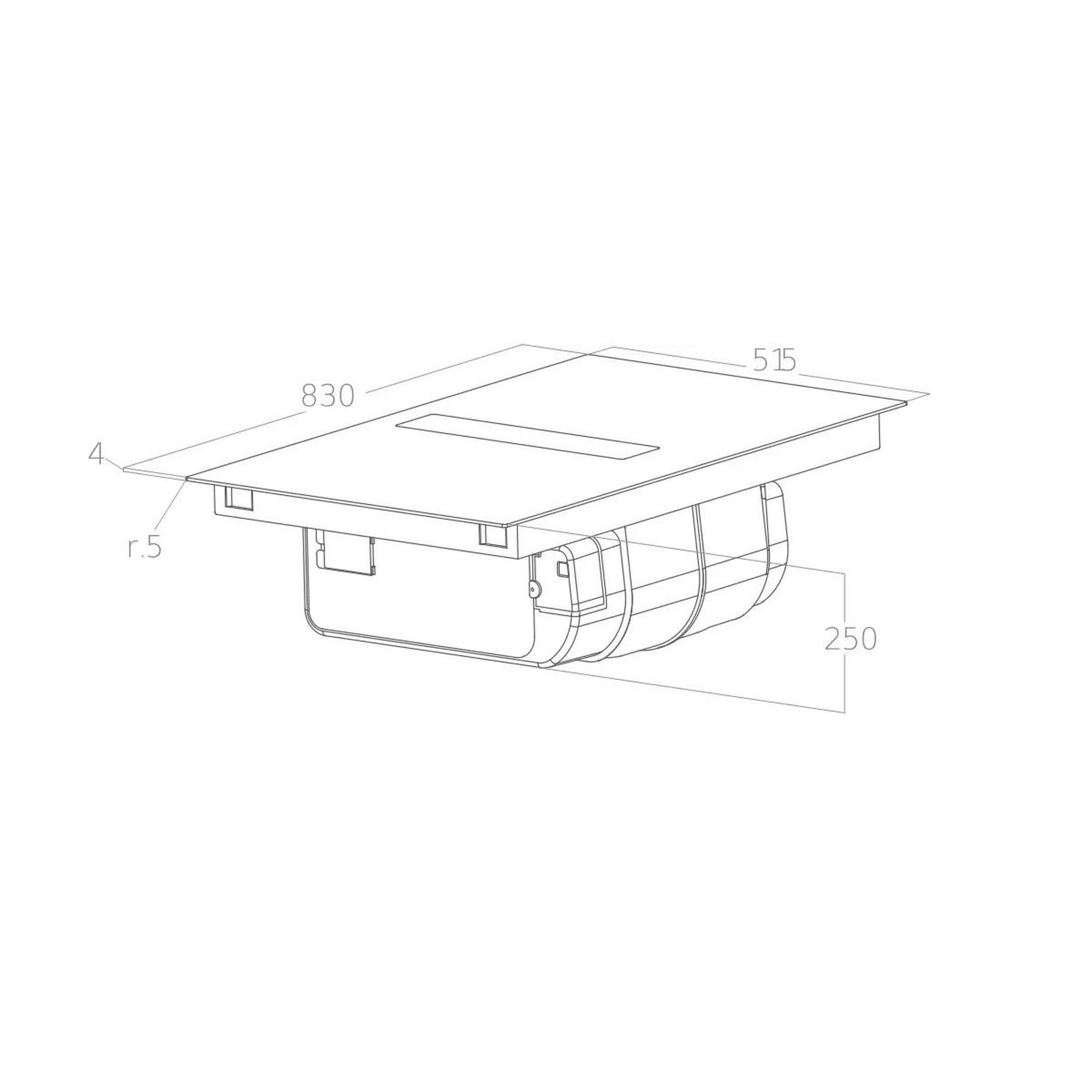 Voir la diapositive 4 : ELICA Table de cuisson aspirante induction 83cm 4 feux 7400w - prf0201847