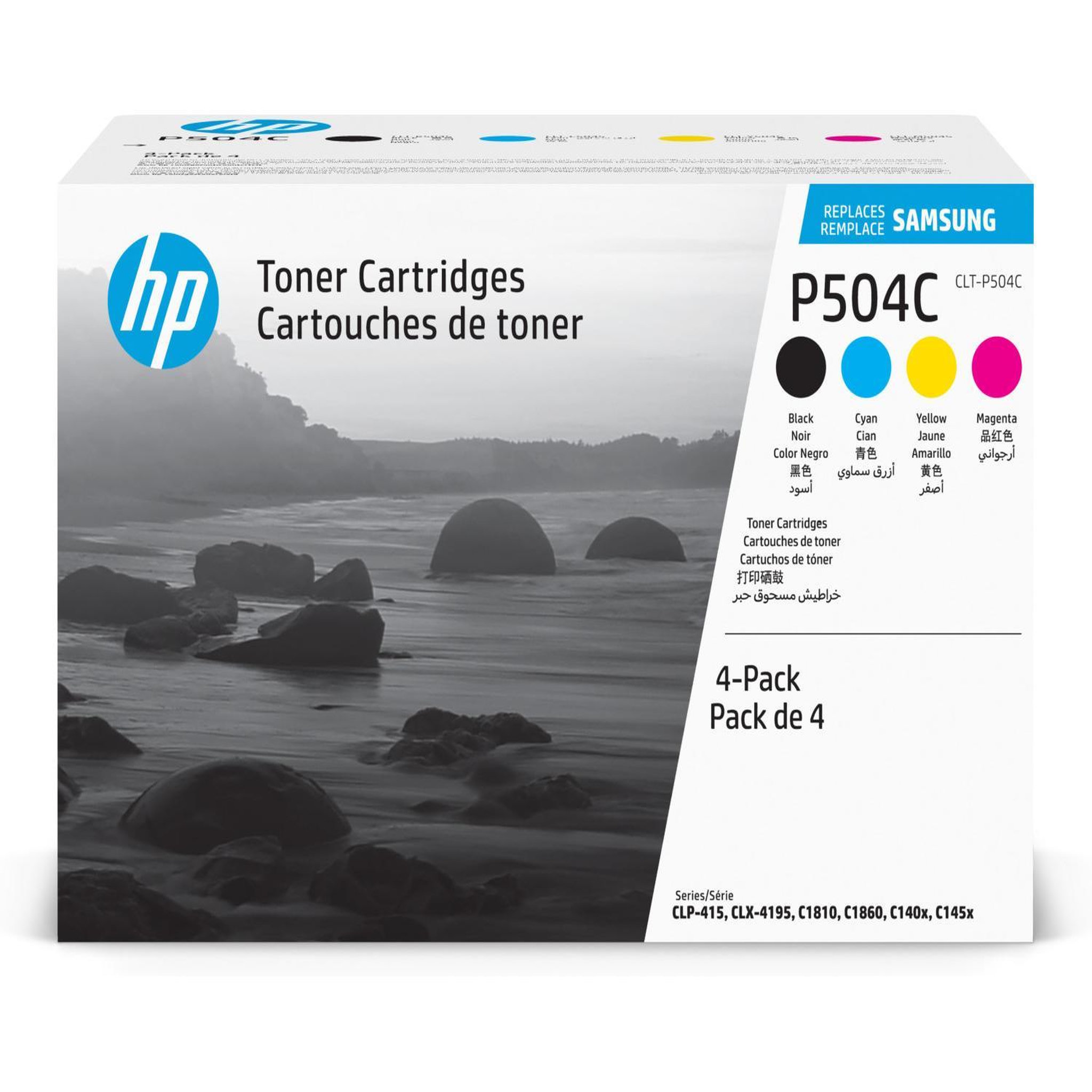 Voir la diapositive 2 : HP Samsung clt-p504c 4-pack cyan/magenta/yellow/black original toner cartridge cartouche de toner 4 pièce(s) noir, cyan, magenta, jaune