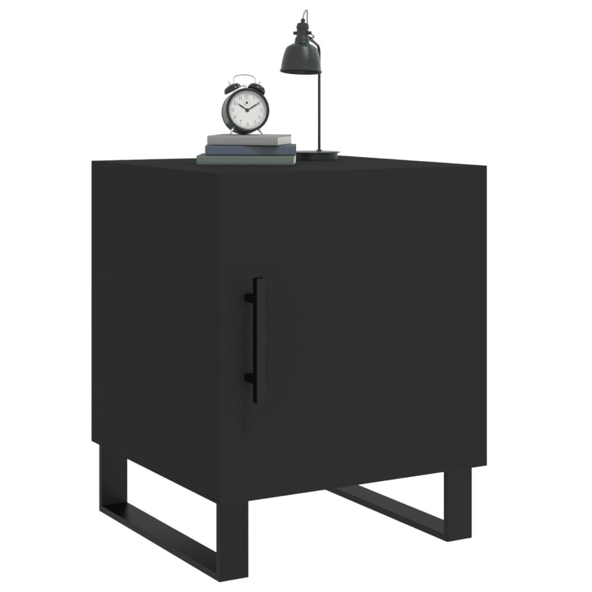 Voir la diapositive 4 : VIDAXL Tables de chevet 2 pcs noir 40x40x50 cm bois d'ingenierie