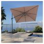 Voir la diapositive 2 : Parasol déporté carré orientable taupe 3x3m