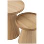 Voir la diapositive 5 : Paris Prix Lot de 2 Tables d'Appoint  Rebord  50cm Naturel
