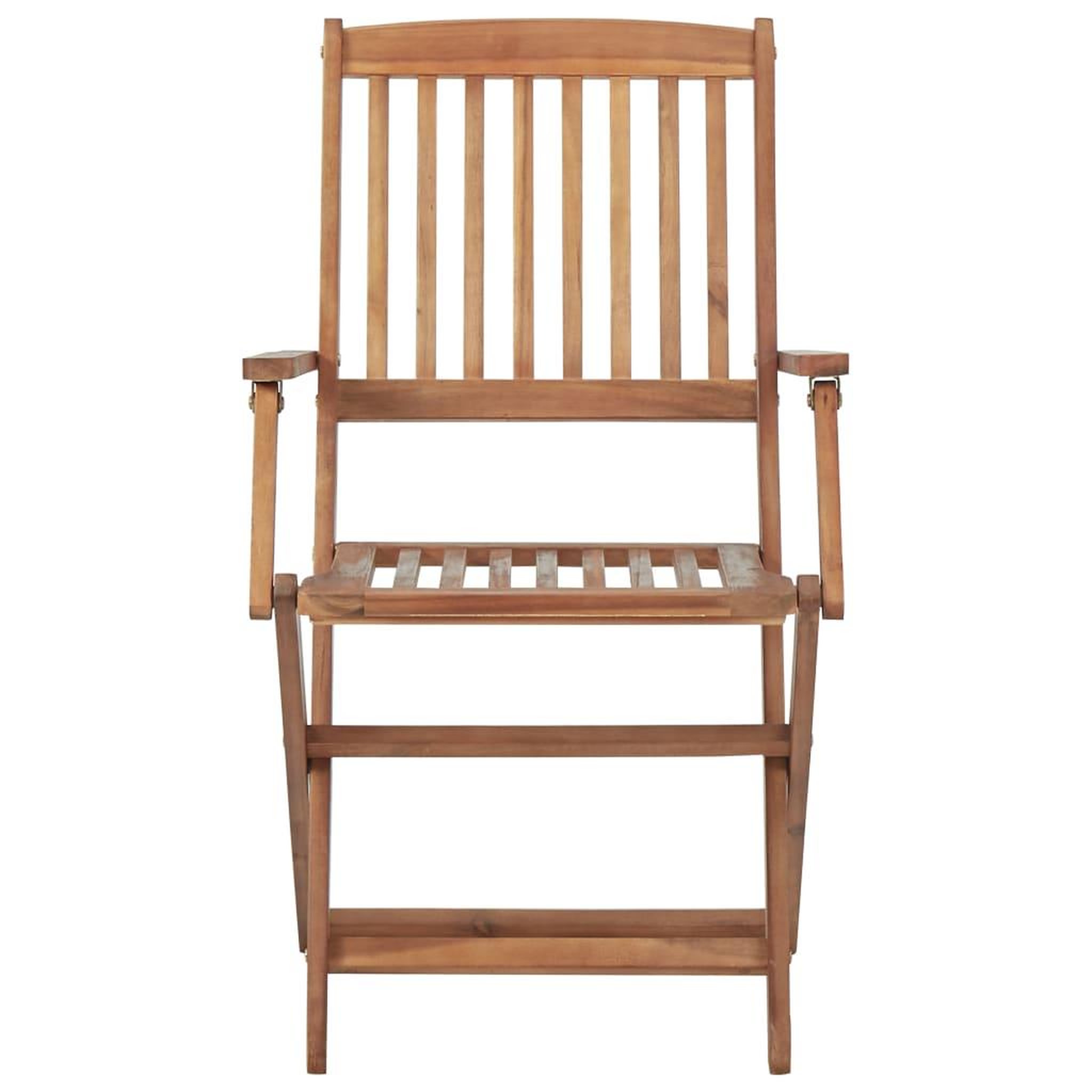 Voir la diapositive 5 : VIDAXL Chaises pliables de jardin lot de 8 avec coussins Bois d'acacia