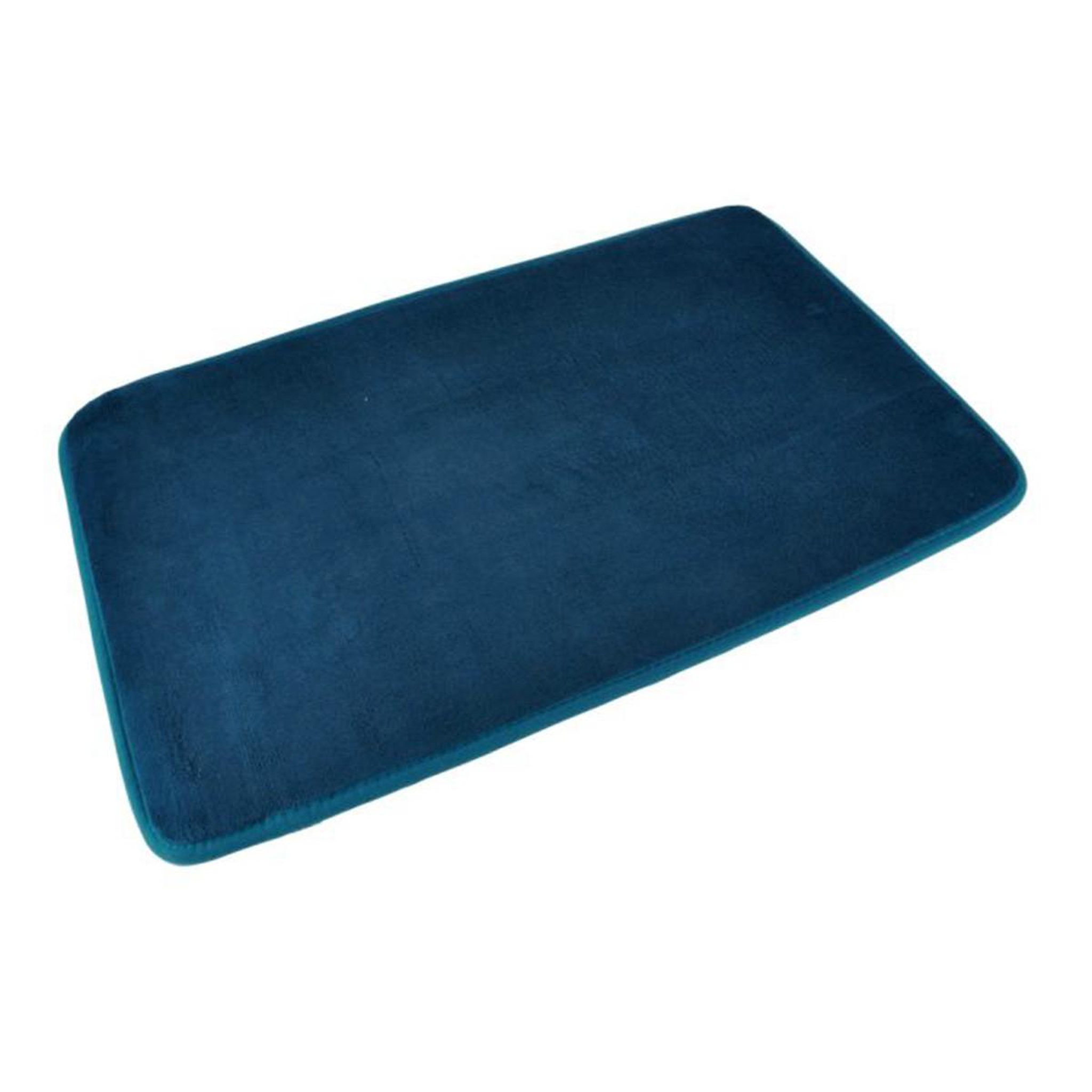 Douceur d'Intérieur Tapis de bain microfibre  vitamine ii  45x75cm bleu émeraude