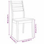Voir la diapositive 6 : VIDAXL Chaises a manger 2 pcs blanc bois massif caoutchouc