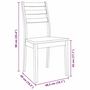 Voir la diapositive 6 : VIDAXL Chaises a manger 2 pcs blanc bois massif caoutchouc