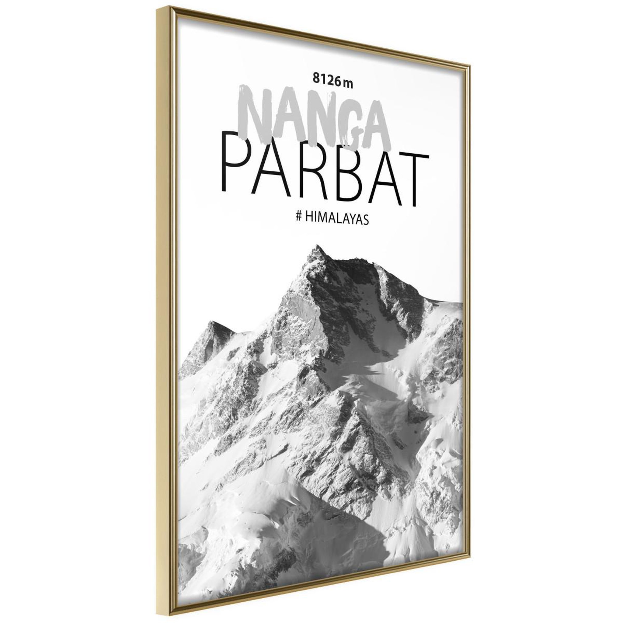 Voir la diapositive 1 : Paris Prix Affiche Murale Encadrée  Peaks of the World Nanga Parbat