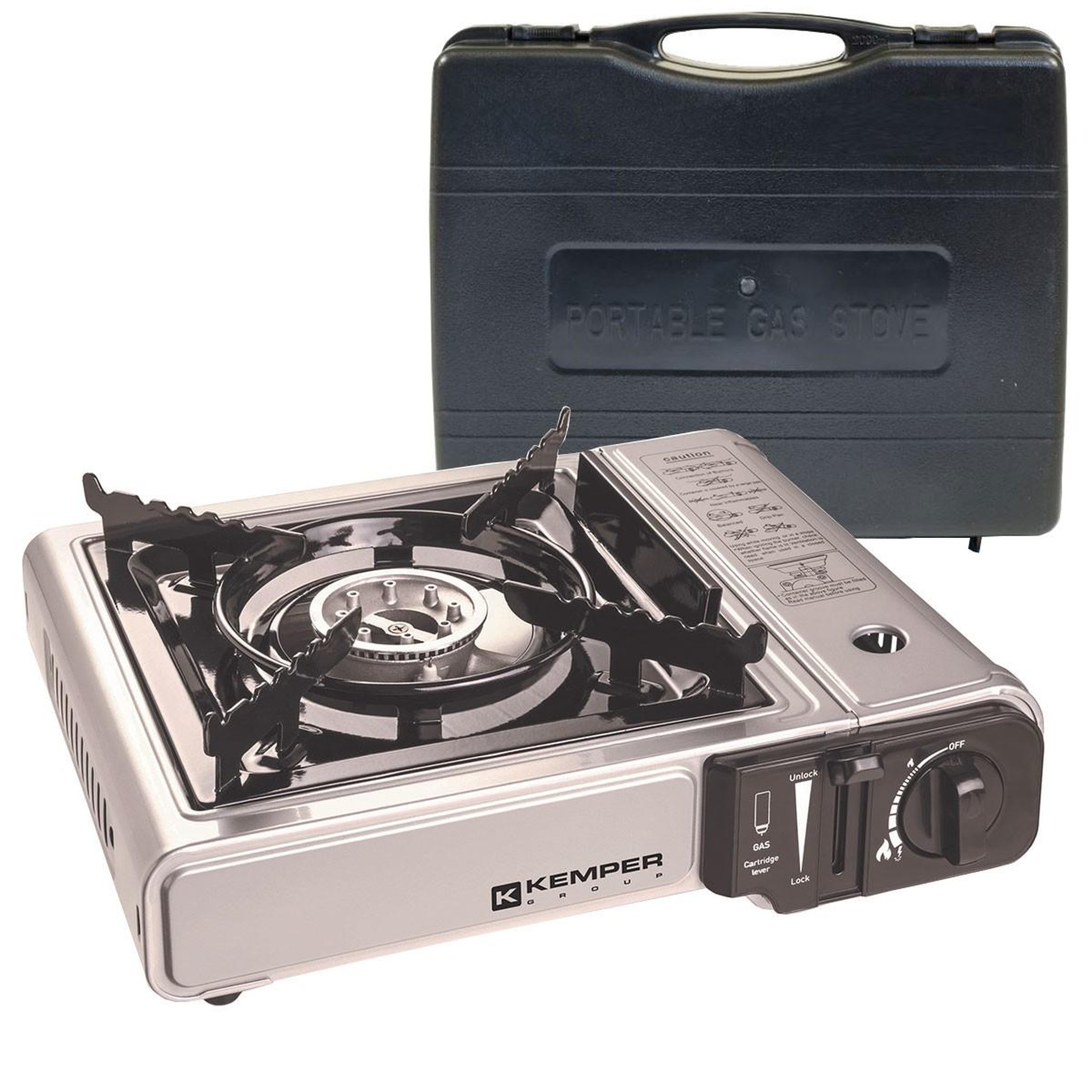 Voir la diapositive 3 : Kemper Réchaud à gaz 2200W Allumage piezo Double système de sécurité Mallette KEMPER