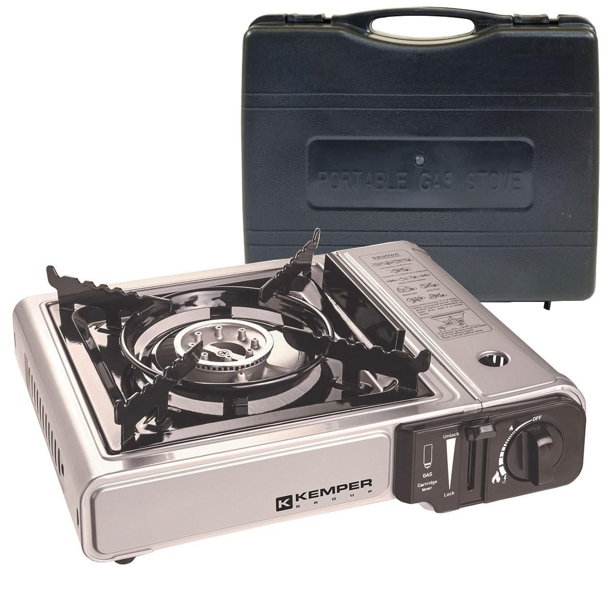 Kemper Réchaud à gaz 2200W Allumage piezo Double système de sécurité Mallette KEMPER