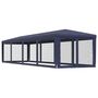 Voir la diapositive 5 : VIDAXL Tente de fete et 10 parois laterales en maille Bleu 3x12 m PEHD