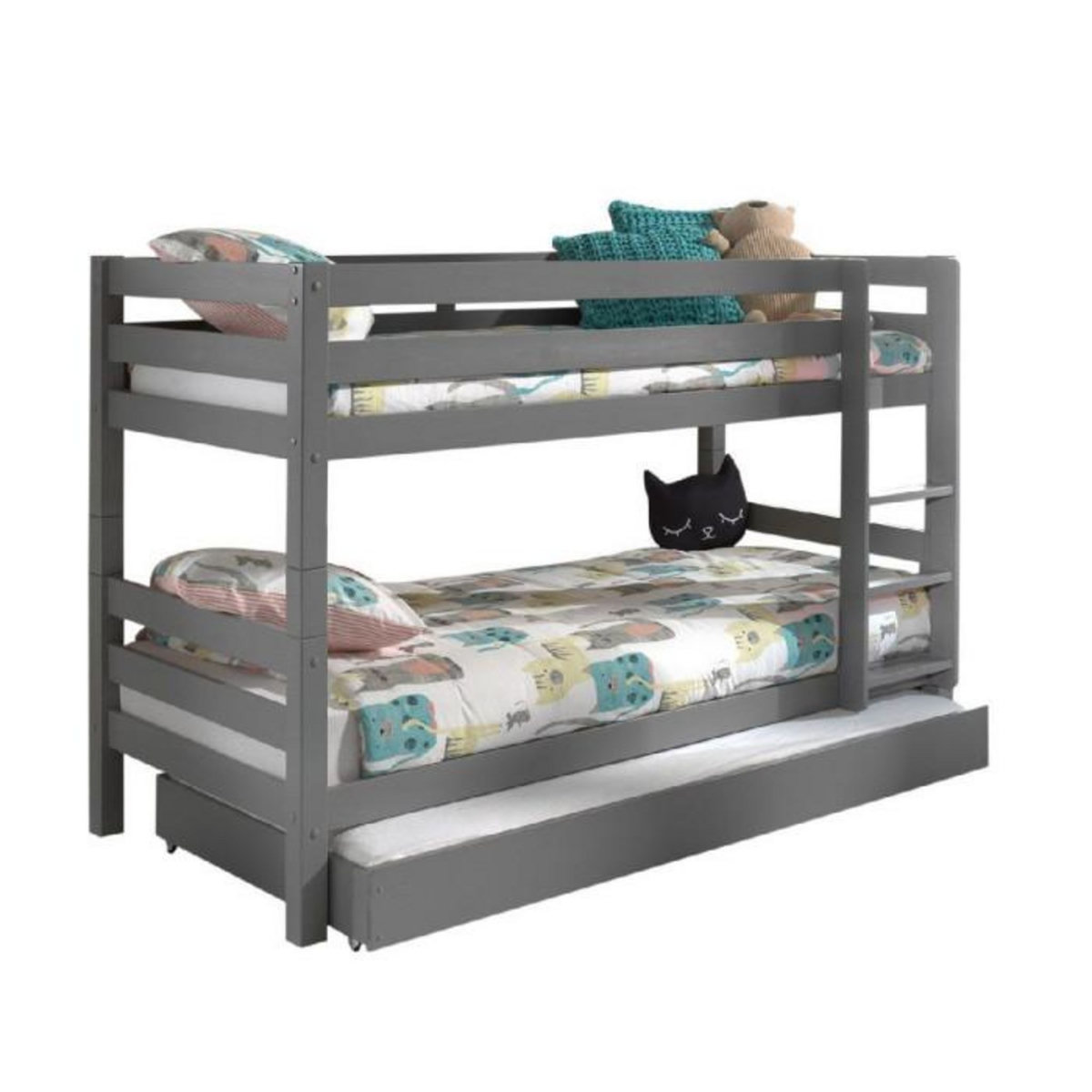 Paris Prix Pack - Lit Superposé Enfant & Tiroir  Pino  Gris