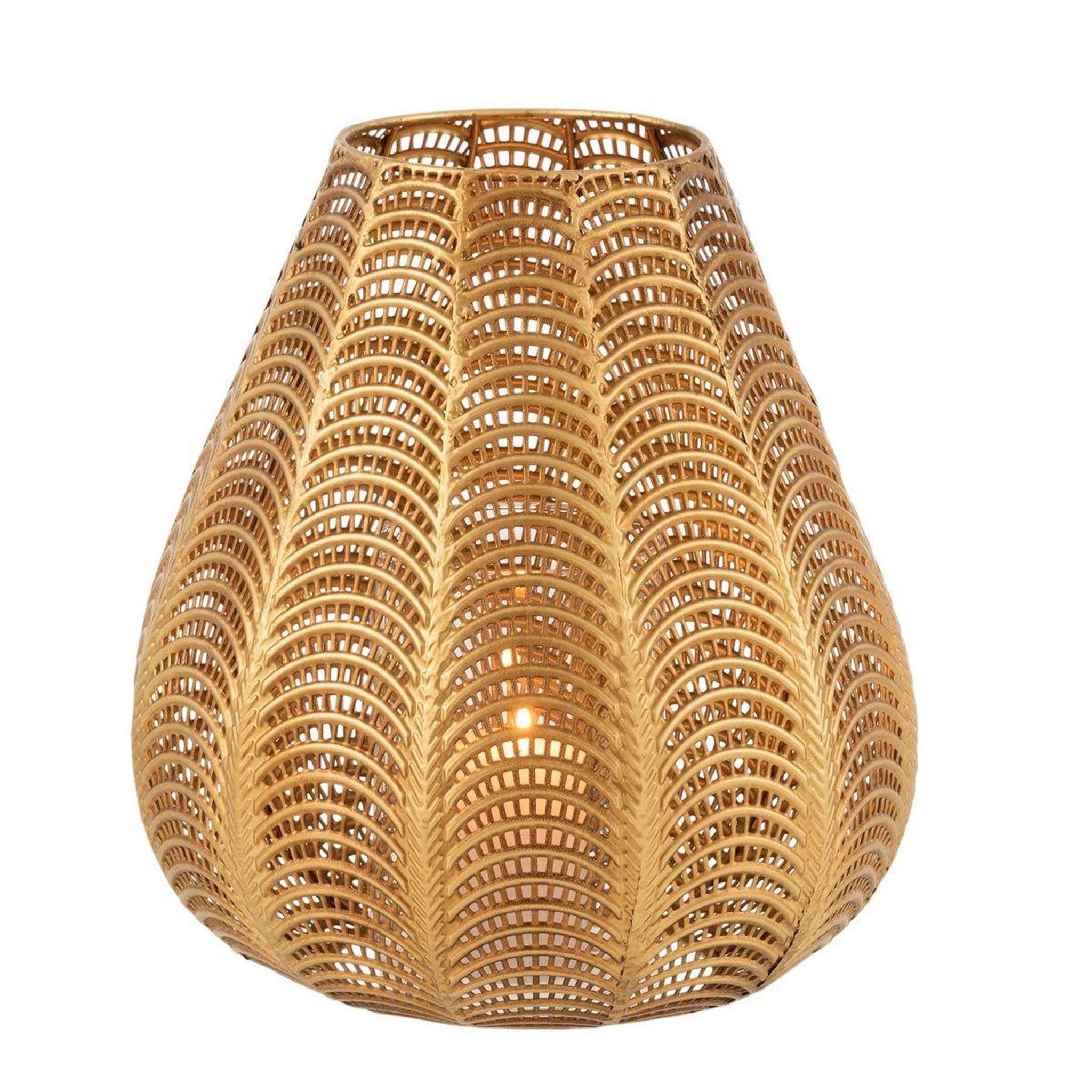 Voir la diapositive 2 : J-LINE Bougeoir design en métal  gala  25cm or