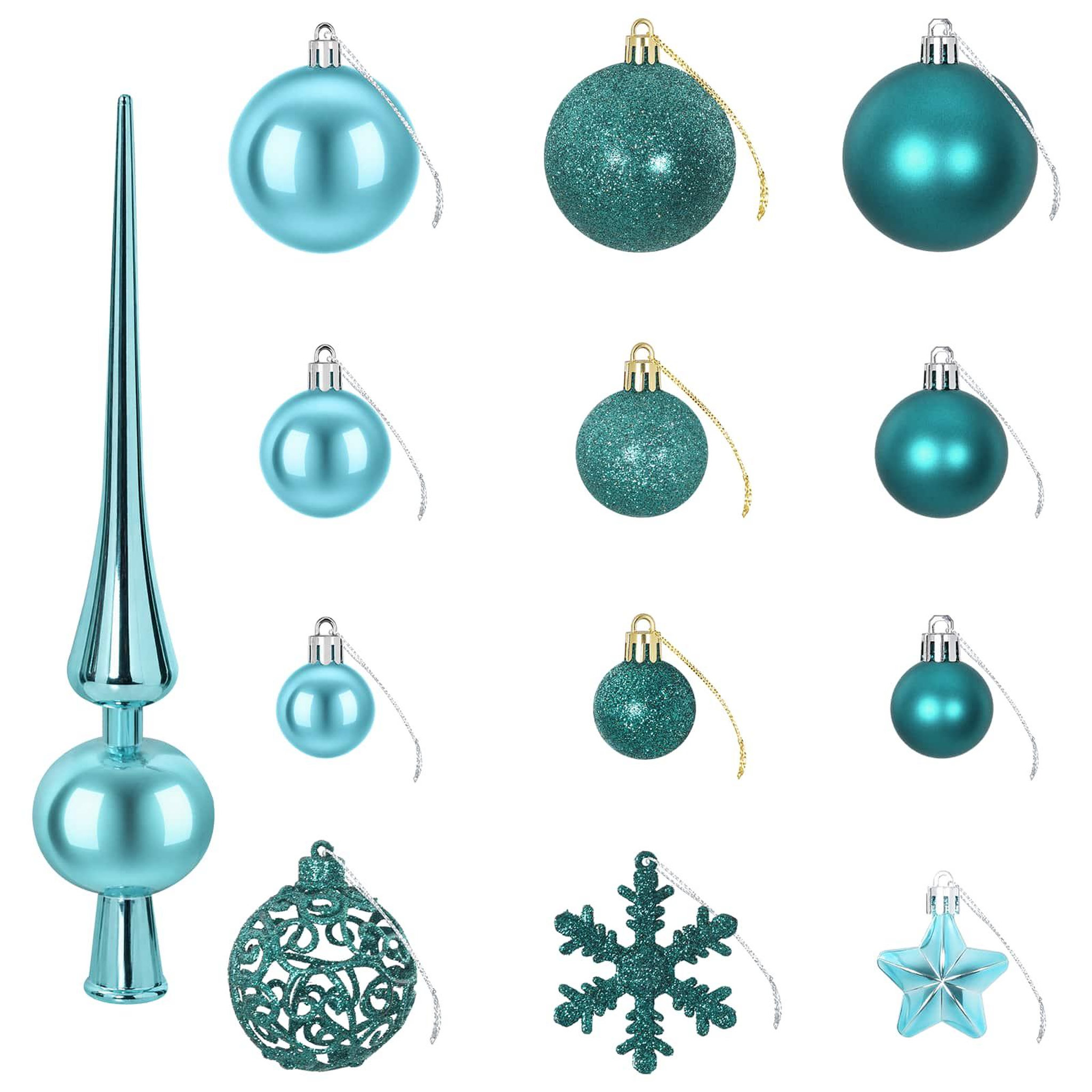 Voir la diapositive 5 : VIDAXL Ensemble de boules de Noël 111 pc Vert Diam. 6 cm Polystyrene