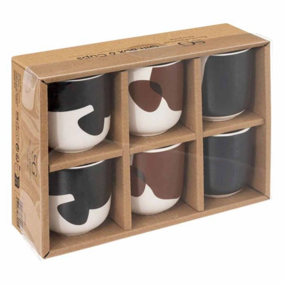SECRET DE GOURMET Lot de 6 Tasses  Olme  10cl Multicolore